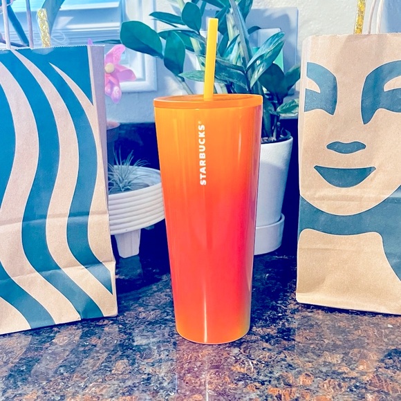 🧡Starbucks🧡 2022 Summer Yellow & Orange Ombre Gradient Stainless Steel Tumbler - Picture 5 of 9